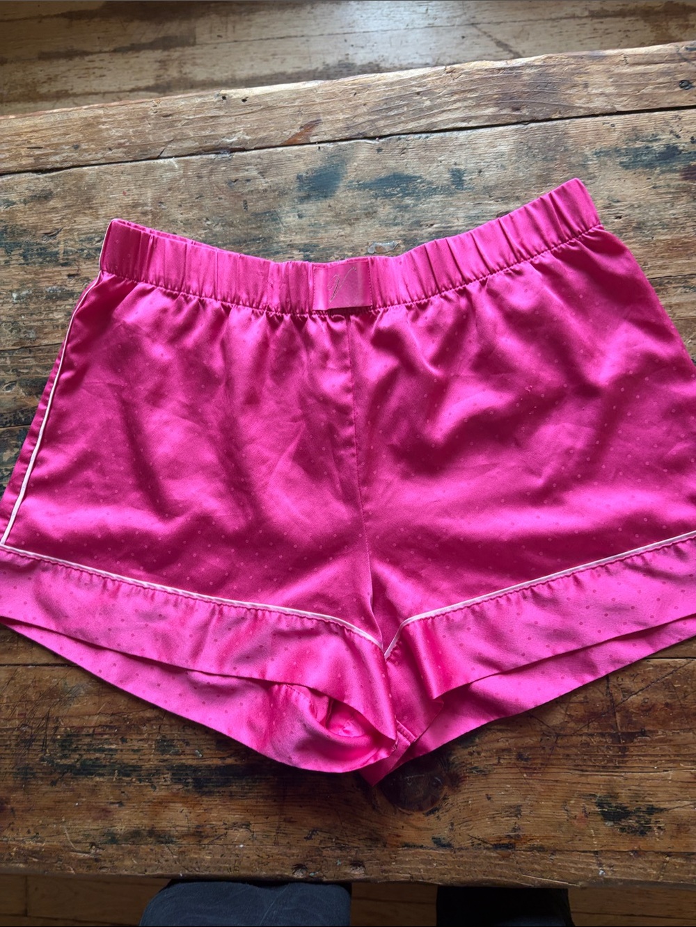 Victoria's Secret Hot Pink Satin Sleep Shorts